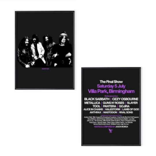 Discover Black Sabbath Back To The Beginning 2025 Tour Final Show Cotton Poster Set