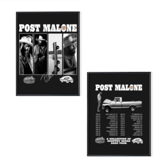 Discover Posty 2025 Tour, Post Malone  Poster Set, Post Malone Tour  Poster Set