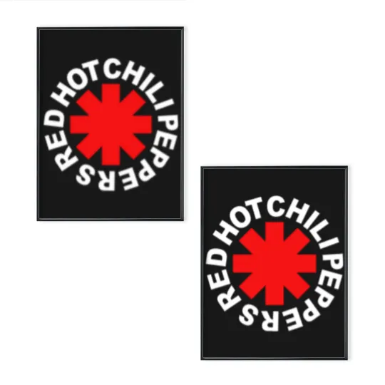 Discover Red Hot Chili Peppers Logo Rare Poster Set Black Poster Set