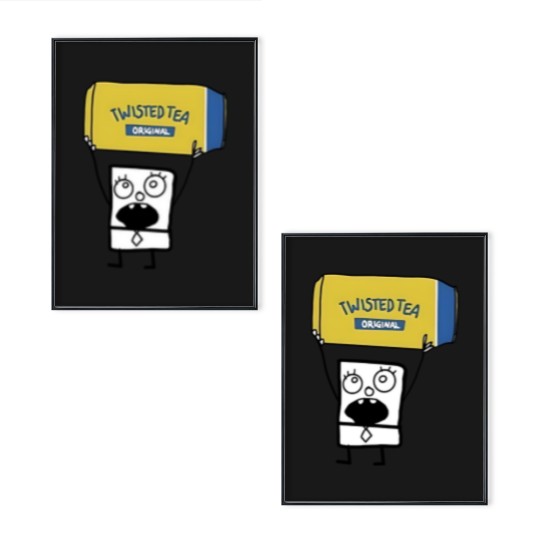 Discover Doodlebob Twisted Tea Poster Set Funny Unisex Poster Set  2 Side Poster Set