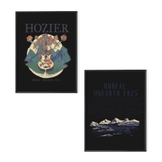 Discover Unreal Unearth 2025 Guitar Tour Poster Set - Hozier Poster Set