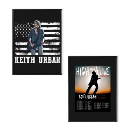 Discover Keith Urban Vintage Poster Set, Keith Urban High And Alive Tour 2025 Poster Set