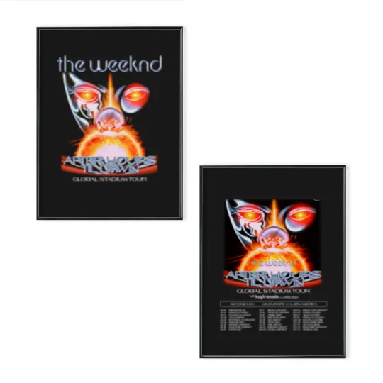 Discover Weeknds After Hours Til Dawn 2023 Tour 2 Sides Poster Set