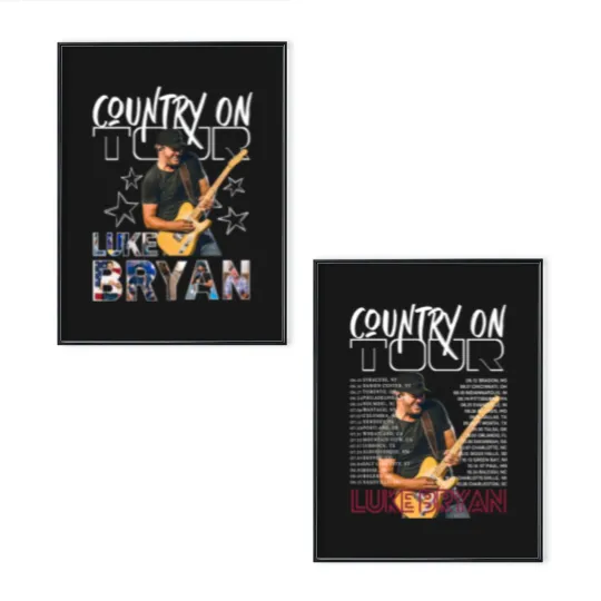 Discover Luke Bryan Graphic Poster Set, 2025 Luke Bryan Country Song Came On Tour Poster Set