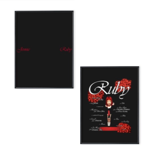 Discover Jennie Ruby Tracklist Poster Set, 1st Album