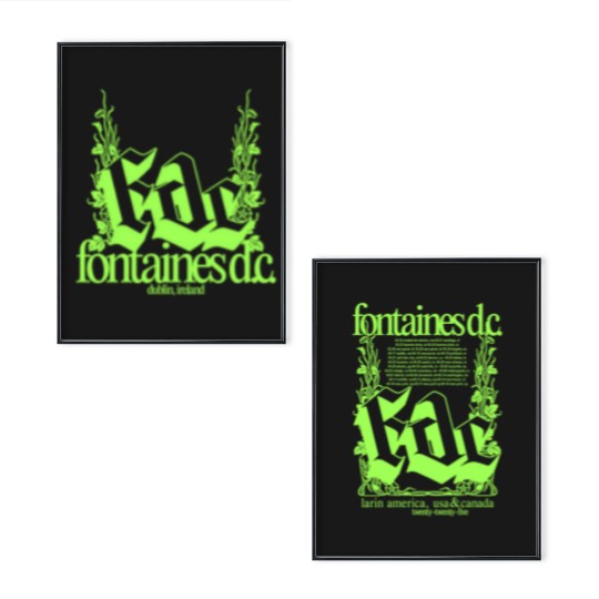 Discover Fontaines DC Band USA Tour 2025 Poster Set Concert Reprint