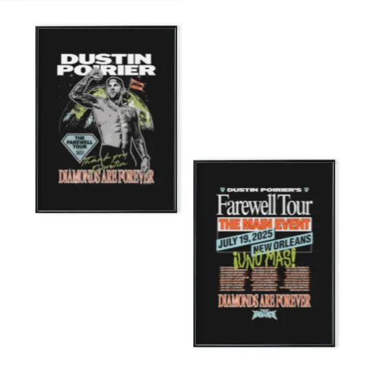 Discover Dustin Poirier Merch The Farewell Tour 2025 Poster Set