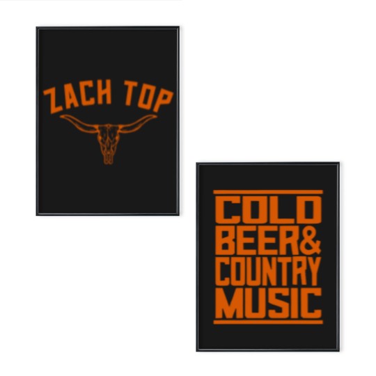 Discover Zach Top Cold Beer And Country Music Two Sided royal Poster Set