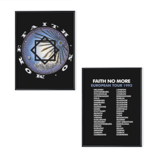 Discover 1992 Faith No More 2 Side Black All Size Gift For Fan Poster Set