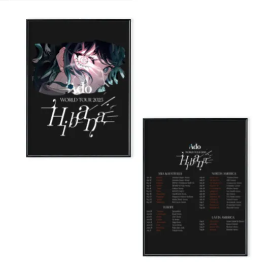 Discover Ado Hibana World Tour 2025 Poster Set For Fans Double Sided