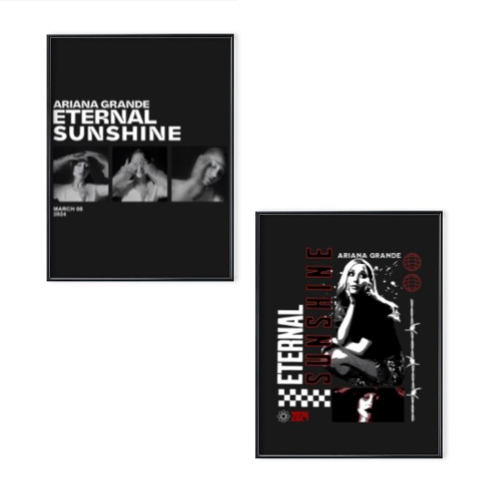Discover Vintage Ariana Eternal Sunshine Poster Set, Grande New Album Graphic Poster Set, Poster Set, Poster Set, Vintage Graphic Tees for Men,Gift for man women