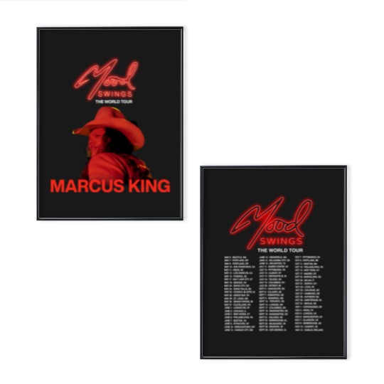 Discover Marcus King Mood Swings The World Tour 2024 Double Sided Poster Set