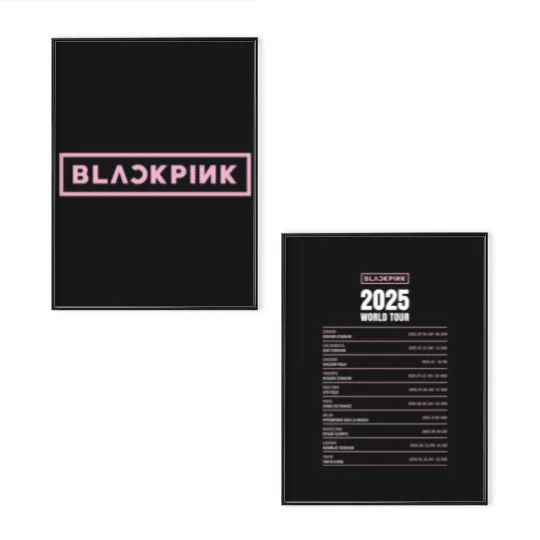 Discover Blackpink 2025 World Tour Dates Logo Unisex Poster Set, Gift For Fans