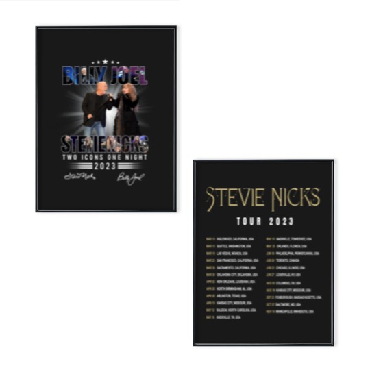 Discover Billy Joel & Stevie Nicks Tour Poster Set