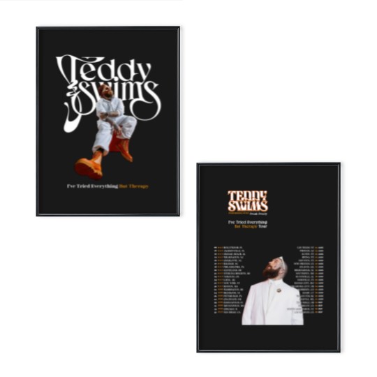 Discover Teddy Swims Tour 2025 All Size Unisex Poster Set Gift For Him, For Her