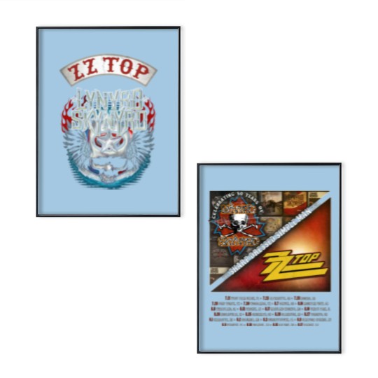 Discover Zz Top Lynyrd Skynyrd Logo The Sharp Dressed Simple Man 2023 Poster Set