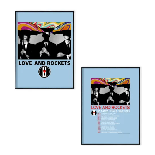 Discover Love and Rockets North American Tour 2023 Poster Set, Love and Rockets Poster Set