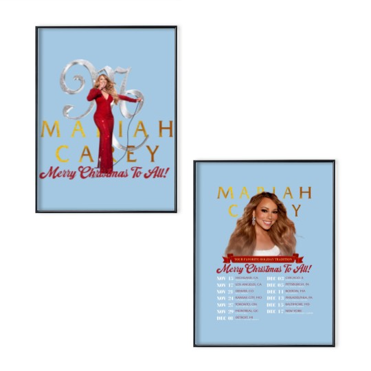 Discover Mariah Carey 2023 All I Want To Christmas Music Poster Set