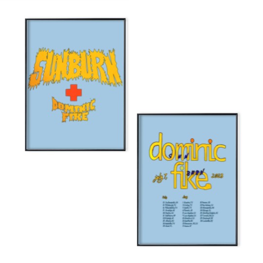 Discover Dominic Fike Sunburn 2023 Tour Poster Set, Dominic Fike Comic Poster Set