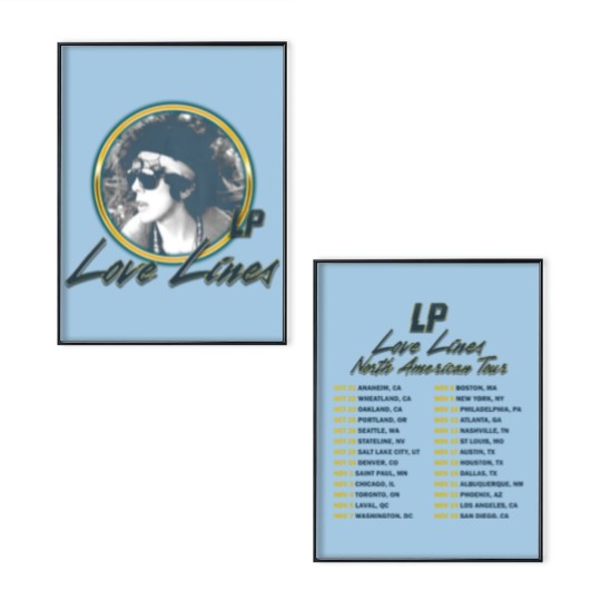Discover LP Love Lines North American Tour 2023 Poster Set, LP 2023 Tour Poster Set