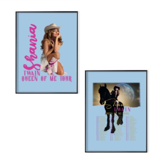 Discover Queen Of Me Tour 2023 Shania Twain Double Sided Poster Set
