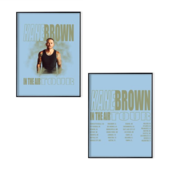 Discover Kane Brown In The Air Tour 2024 Poster Set, Kane Brown Fan Poster Set
