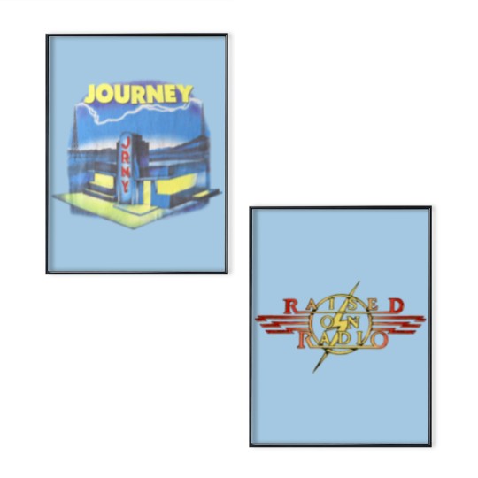Discover Journey vintage Poster Set white concert tour raised on radio music rock