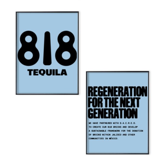 Discover 818 Tequila Poster Set Double Sided