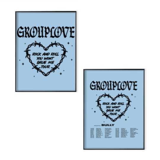Discover Grouplove And Bully 2024 Rock and Roll You Wont Save Poster Set