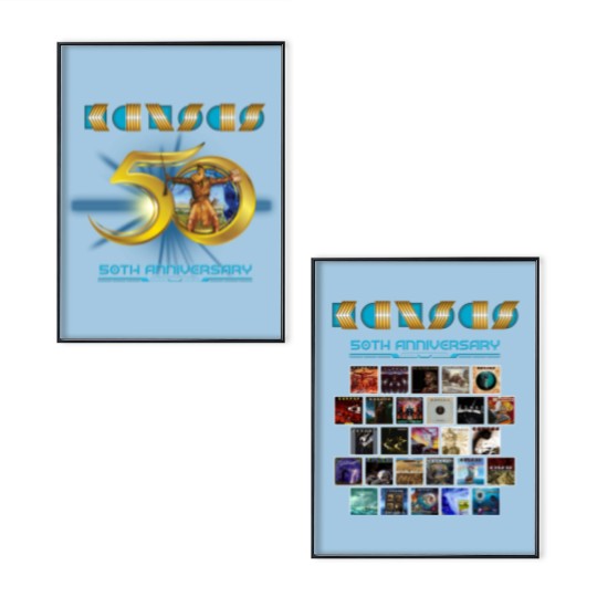 Discover Anniversary Kansas Rock Band Tour Concert 2023 Poster Set, Kansas 50th Anniversary Poster Set