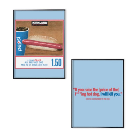 Discover Costco Hot Dog & Soda Combo Poster Set