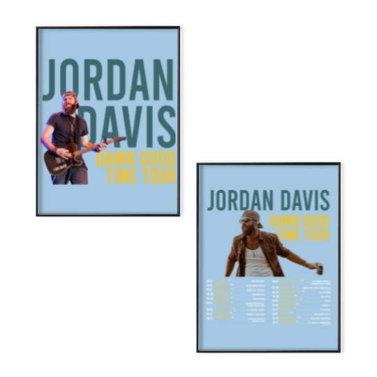Discover Jordan Davis Damn Good Time Tour 2023 Poster Set, Jordan Davis Country Music Poster Set