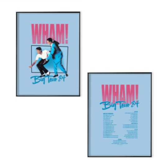 Discover Wham Big Tour 1984 Poster Set