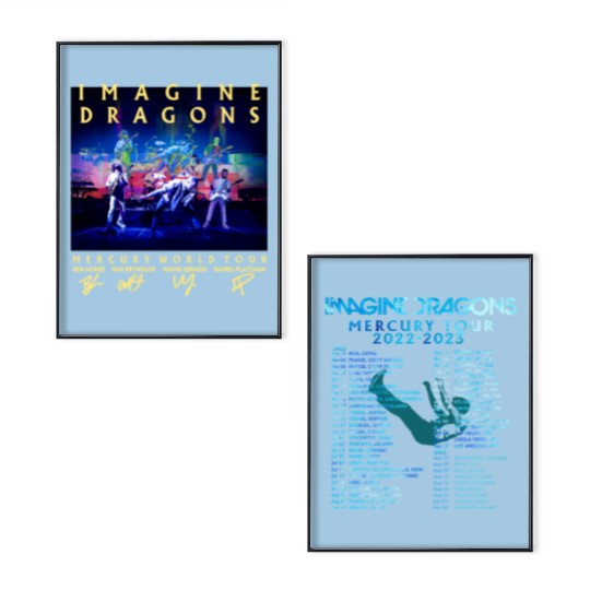Discover Imagine Dragons 2023 Concert Poster Set