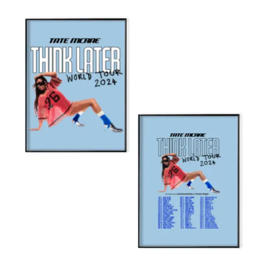 Discover Tate McRae The Think Later World Tour 2024 Poster Set