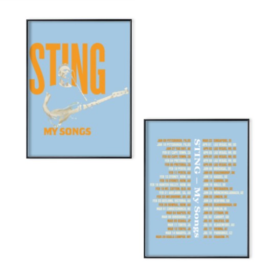 Discover STING MY SONGS 2023 World Tour Poster Set