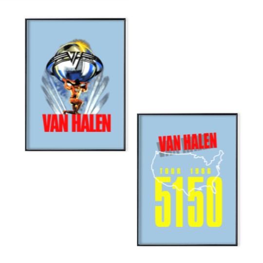 Discover Reprint van 5150 1986 Tour Concert Poster Set