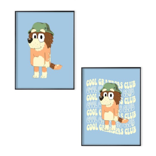 Discover BlueyDad Cool Grandpas Club Poster Set, BlueyDad Grandpa Poster Set