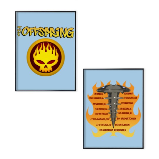 Discover The Offspring conspiracy of one tour 1999 vintage Classic Poster Set