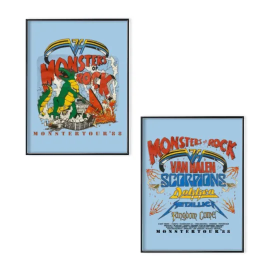Discover Vintage 1988 Monsters of Rock Tour Poster Set