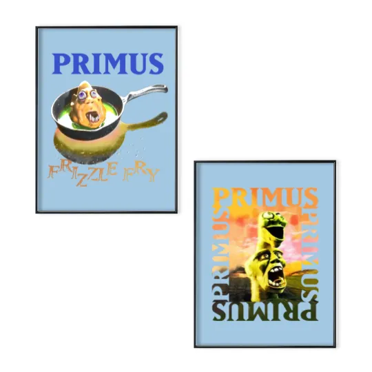 Discover Primus 'Frizzle Fry' 1990 Tour Poster Set, Primus 1990 Album Poster Set