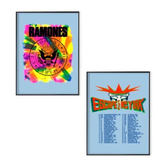 Discover Ramones Escape From New York Tour 1990 Poster Set