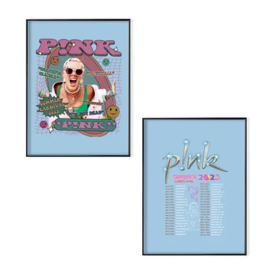 Discover Pink Tour Music Poster Set, Summer Carnival Tour Poster Set