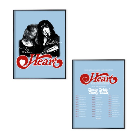 Discover 2024 Heart Band Royal Flush Tour Poster Set, Rock Band Heart 2024 Tour Poster Set
