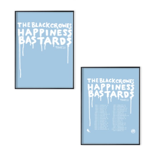 Discover The Black Crowes 2024 Happiness Bastards Tour Poster Set, The Black Crowes Poster Set