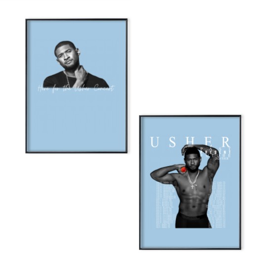 Discover Tour 2024 Usher Past Present Future Poster Set, Usher Concert 2024 Poster Set