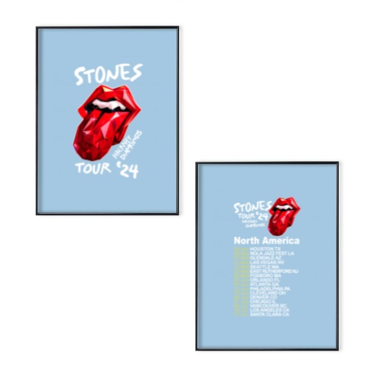 Discover 2024 Men Poster Set Casual The Rolling Tour 2024 Stone Poster Set