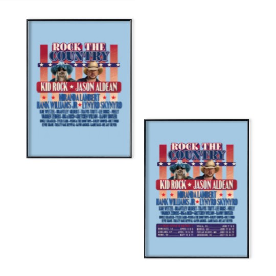 Discover Kid Rock and Jason Aldean Rock the Country 2024 Poster Set
