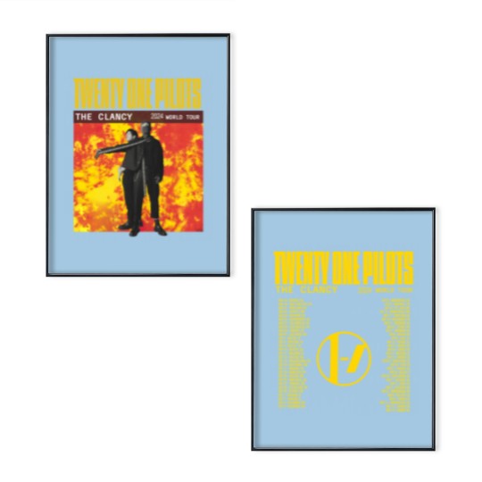 Discover Pilotss band 2024-2025 The Clancy World Tour Poster Set, 21 Pilots 2024 Concert