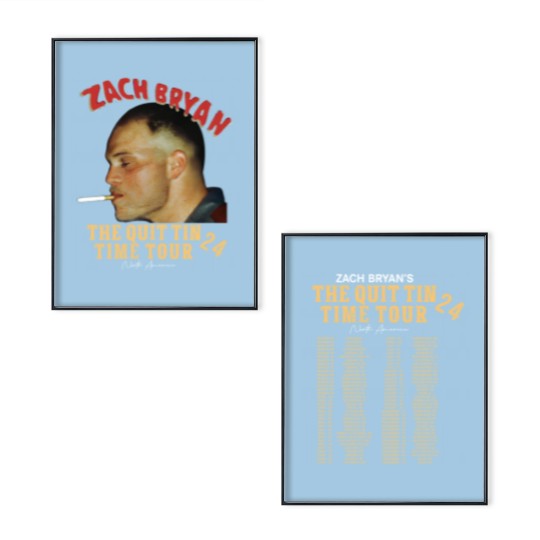 Discover Zach concert 2024, The Quittin Time 2024 Tour tracklist,Graphic Bryan's Poster Set